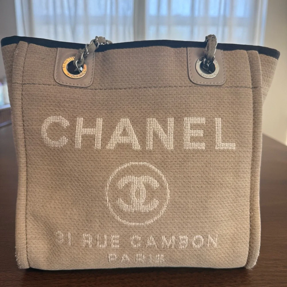 CHANEL Mini Deauville Canvas Tote | 100% Authentic - Picture 14 of 14